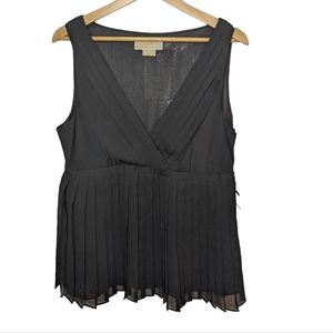 Michael Kors Women's Black Sleeveless Top - Size Large
